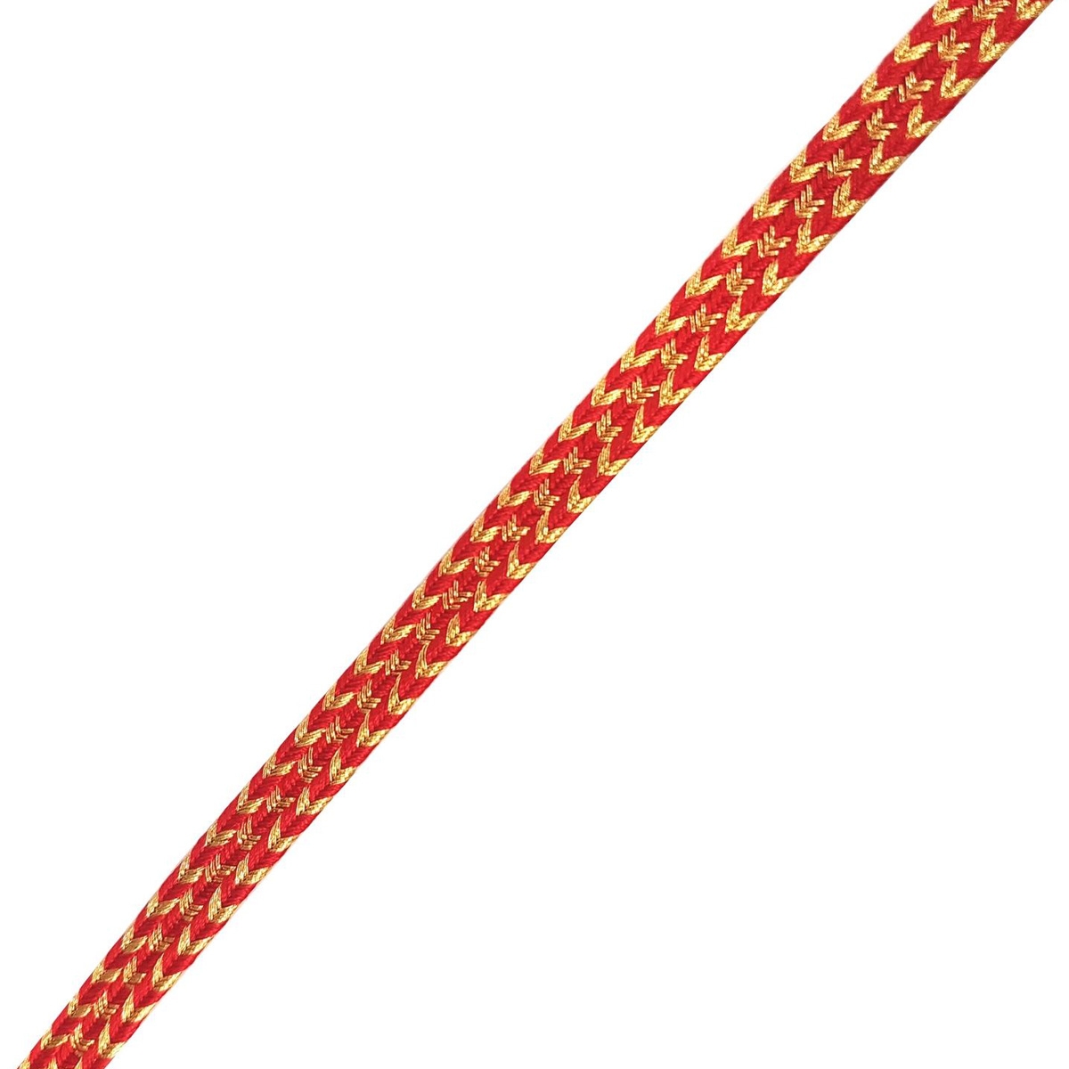 Triple braid gold and red 9 mm 10mm,11mm, 13mm, customized